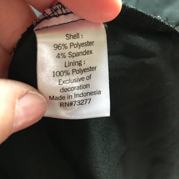 Apt 9 sleeveless mini length dress.  Size Large.  Black, brown, peach, gold - Picture 10 of 11